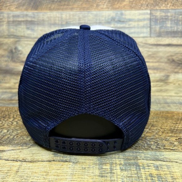 Magnavox Mens Trucker Hat Navy Snapback Defunct Vintage Logo Baseball Cap - Picture 5 of 8